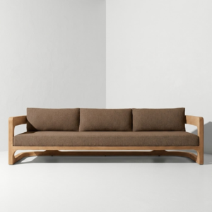 Living Room <b>Sofas</b> Solid Teak Wood <b>Sofa</b> <b>Set</b> Minimalist Japandi Curved Wood Lounge Couches with Coffee Table for Home Luxury - Product Image 2
