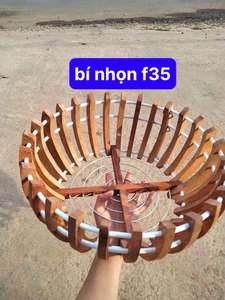 Panier de plantation d'orchidées en bois, diamètre 40 cm, pot de plante en bois, finition lisse, jardinière en bois massif pour plantes vertes d'intérieur - Product Image 6