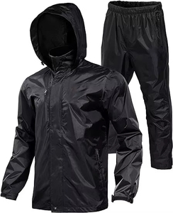 Rain Suit Lightweight Travel Waterproof Clothing Supplier <b>Outdoor</b> Rain Jacket and Pants Set Waterproof Rainwear - Product Image 6
