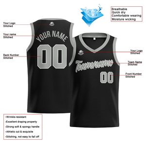 Maillot de basket personnalisé avec logo, débardeur sans manches à col en V, impression sublimée, maillot de basket respirant en polyester - Product Image 3