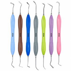 Kit d'instruments de restauration dentaire en gros, 7 pièces, avec poignée ergonomique en silicone, pour pose de composite, OEM - Product Image 6