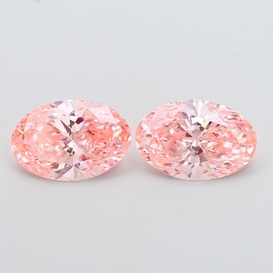 เพชรรูปไข่สีชมพูแฟนซีเพาะเลี้ยงในห้องปฏิบัติการแบบเม็ดเดี่ยว - Product Image 1