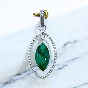Pendentifs et breloques en argent sterling 925 avec pierre précieuse émeraude, bijoux fins, pendentifs de qualité, collier fait main, bijoux élégants, cadeau, vente en gros - Product Image 2