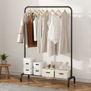 Premium Handmade Metal Garment Stand with Industrial Style Furniture Design Heavy Duty Steel <b>Clothes</b> <b>Rack</b> Handmade for Retail - Product Image 3