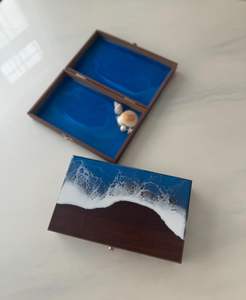 Ocean Art Modern Luxury Resin Jewelry <b>Box</b> for Living Room - Product Image 4