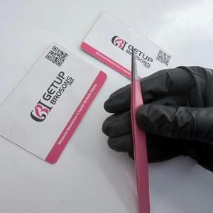 GETUP BROSONS IMPEX GBI Nouvel ensemble de pinces à cils de précision en acier inoxydable rose, pointes lisses revêtues, 10 mm, noir - Product Image 4