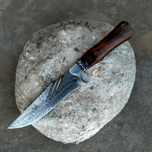 มีดโบวี่คุณภาพสูง ดีไซน์ใหม่ ทันสมัย ทำจากเหล็กกล้าไร้สนิม ใบมีดหยักเปลี่ยนได้รวดเร็ว เหมาะสำหรับตั้งแคมป์ ทำกิจกรรมกลางแจ้ง ล่าสัตว์ แข็งแรง ทนทาน สีโรส - Product Image 5