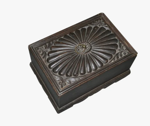 Caja de Madera Tallada a Mano al por Mayor con Tapa con Diseño de Rayos de Sol, Acabado Antiguo, Caja de Recuerdos para Empaque de Lujo - Product Image 2