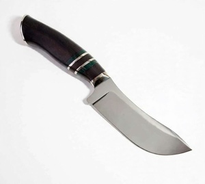 Couteau utilitaire haut de gamme à lame large en acier inoxydable satiné, manche en bois dur avec entretoise en acier, finition foncée - Product Image 6