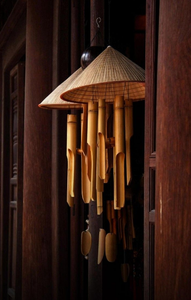 Carillón de viento de bambú decorativo hecho a mano para patio, paisaje, complejo, jardín, adornos al aire libre - Product Image 4