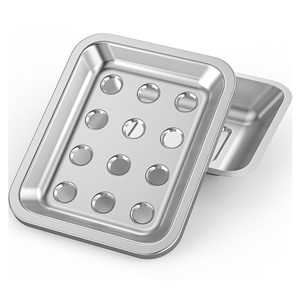 Stainless Steel <b>Soap</b> Holder Bathroom <b>Sets</b> Double Sided Handmade Mirror Polished Steel <b>Soap</b> holder Crafts - Product Image 2