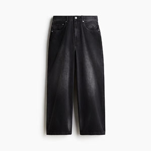 Jeans cargo personnalisés grande taille coupe droite, style streetwear, denim décontracté, hip-hop, taille haute, 100% coton, délavé à l'acide - Product Image 5