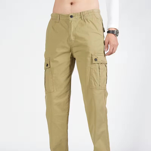 Pantalon Cargo Homme Grande Taille en Coton, Nouvelle Collection, 6 Poches, Coupe Ample, Logo Personnalisé, Vêtement Décontracté pour l'Extérieur - Vente en Gros - Product Image 1