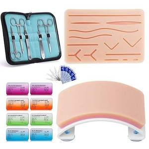 33-Piece Manual Suture for Medical Students with Arch and Pre-Cut Silicone Pads Surgical <b>Tools</b> & <b>Threads</b> By Grip Surgical - Product Image 1