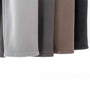 2024 Winter Solid Color 345 GSM Fleece Cotton Polyester Narrow Bottom Men's Sports Pants <b>Oversize</b> <b>Sweatpants</b> for Men - Product Image 3