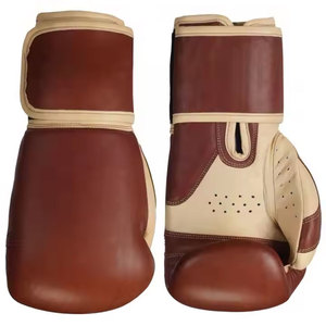 Guantes de Boxeo de Cuero Vintage Personalizados, Color Marrón, para Entrenamiento y Sparring, 10oz 12oz 14oz 16oz, Guantes de Muay Thai y Kickboxing, OEM - Product Image 4