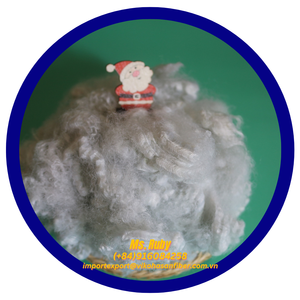 Fibra de poliéster virgen 100% 7D HD blanca 15D, material de relleno hueco reciclado teñido certificado GRS para Vietnam - Product Image 6