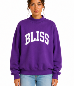 Sweat-shirt oversize à col montant pour femme, personnalisable avec logo, en coton doux, coupe décontractée, streetwear quotidien, pull. - Product Image 1