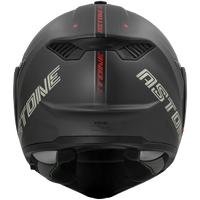 Casques de moto RV6 VANTAGE Flip-up ABS - Nouveaux gris métallisé mat/rouge