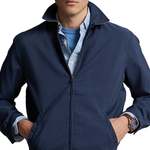 Veste coupe-vent légère pour homme Premium Bi Swing Navy, style classique OEM personnalisé, pour le golf, le streetwear décontracté, vêtement d'extérieur d'automne, en microfibre - Product Image 5