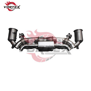 ระบบท่อไอเสียแบบ Catback สแตนเลสเกรด 5 ยี่ห้อ Vortex สำหรับรถ Porsche 992 3.0T ปี 2019-2025 พร้อมวาล์ว ติดตั้งง่าย - Product Image 1