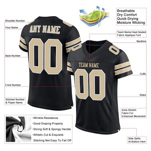 Custom Football Jerseys & Shorts, Light Weight Quick Dry 100% Polyester, Team Logo Name <b>Number</b>, OEM ODM Service Factory Price - Product Image 4