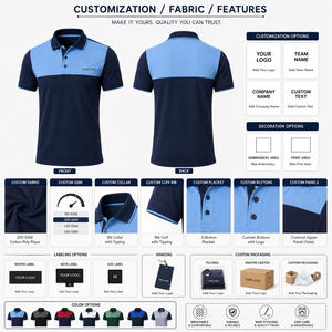 Polo pour homme à blocs de couleur, manches courtes, logo brodé sur le devant, tissu tricoté respirant, style décontracté - Product Image 4