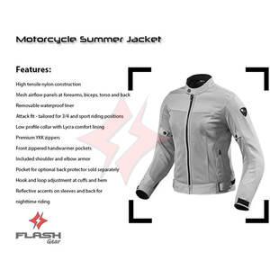 Chaqueta de Motociclismo para Hombre, Negra, Ropa Protectora para Motociclistas con Armadura, Chaqueta de Motociclismo Transpirable de Malla para Verano - Product Image 5
