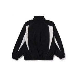 Veste de course coupe-vent pour homme, couleur violette, col montant, fermeture éclair, style décontracté, pour l'automne, 100 % polyester - Product Image 6