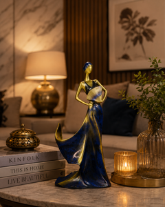 Art Deco Resin Figurine Figures Woman Handmade Artistic Tabletop Decor for Living <b>Room</b> Office Housewarming Gift - Product Image 3