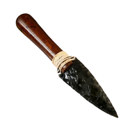 Magnifique poignard en obsidienne verte polie, fait main, avec sangle, couteau en pierre précieuse, mascotte, cadeau Wiccan, qualité supérieure, 8 pouces, à vendre
