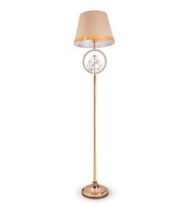 Lámpara de pie de lujo con cristales dorados y de metal, diseño floral, OEM, ODM, bajo MOQ, precio de fábrica, venta al por mayor, suministro a granel - Product Image 1