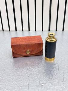 Telescopio de Latón Estilo Antiguo con Estuche de Cuero, Acabado Pulido, Decoración Artística Coleccionable, Hecho a Mano, Estilo Antiguo para Artesanías - Product Image 3