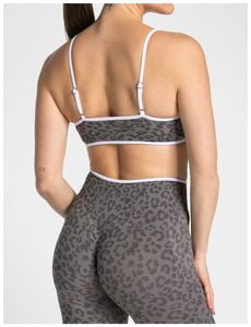 Ensemble de yoga 2 pièces imprimé : short taille haute et brassière à fines bretelles, extensible dans les quatre sens, sans coutures, pour l'entraînement - Product Image 3