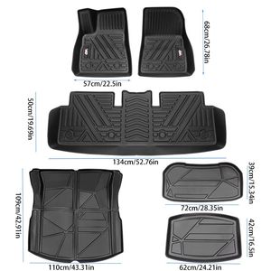 Set di 6 Tappetini Auto Impermeabili in TPE Inodore, Protezione Completa per Tesla Model 3 2023-2025, Resistenti all'Usura - Product Image 2