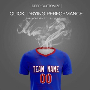 Conjunto de Uniforme de Fútbol Personalizable, Cuello Redondo, Impresión Digital, 100% Poliéster, Transpirable, de Secado Rápido, Manga Corta, Unisex, para Adultos - Product Image 4