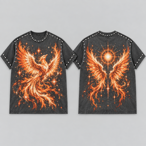 Camisetas con Estampado de Tigre, Talla Grande, Detalles Florales con Pedrería, Diseño Personalizado, Ropa Urbana, Estilo Diario - Product Image 6