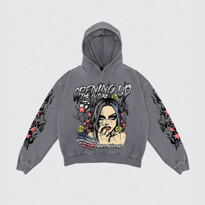 Sweat à capuche graphique Y2K personnalisé, coupe ample, coton premium, streetwear, sweat à capuche de haute qualité - Product Image 1