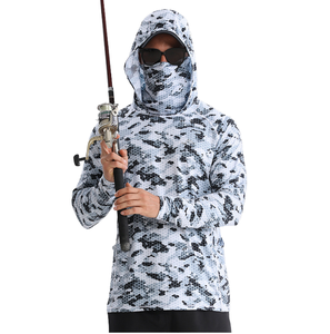 Camisa de Pesca para Hombre, Camisa Deportiva Profesional para Exteriores con Protección UV, Tecnología de Absorción de Humedad, Mangas Enrollables, Espalda de Malla - Product Image 1