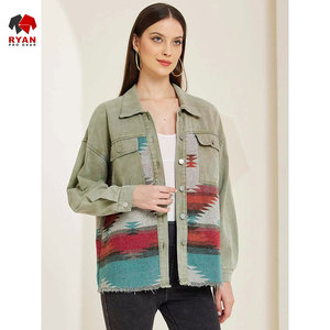 Ryan Pro Gear <b>Customized</b> <b>Denim</b> <b>Jacket</b> For Women Breathable and Comfortable Fabric with <b>Customized</b> Logo OEM Design - Product Image 1
