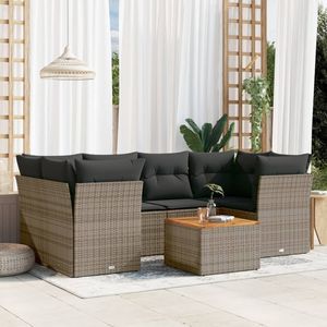 Ensemble de canapés de jardin gris foncé en couleur gris brun - Product Image 1