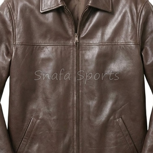 Classy Premium Factory Made Comfortable Warm OEM Custom Handmade Formal Style Leather Jacket <b>Coat</b> for Men - Product Image 3