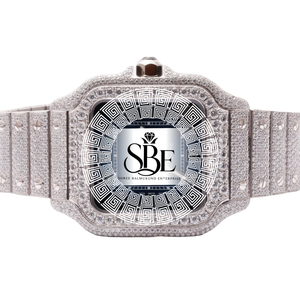 Reloj de Moissanita con Incrustaciones de Diamantes de Imitación, Estilo Hip Hop, Calidad de Exportación, para Ropa Urbana, Eventos Musicales y Fiestas, Disponible a un Precio Accesible - Product Image 1