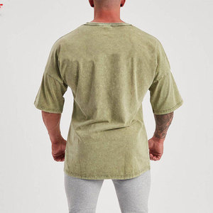 Camiseta de Algodón 100% Pesado con Lavado Ácido Estilo Vintage y Logotipo Personalizado para Verano - Product Image 2
