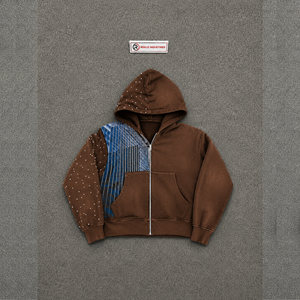 Sweat à capuche zippé personnalisable PREMIUM, style streetwear oversize, imprimé par sublimation, tricoté 100% coton, hiver, brodé - Product Image 5