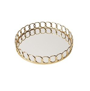 Round Glass Serving <b>Tray</b> For Tea Coffee Dessert Snacks <b>Party</b> Catering Wedding Reception Dining Presentation - Product Image 4