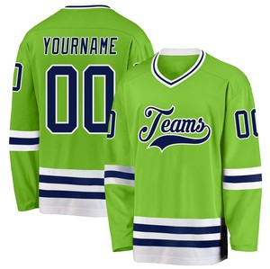 Maillot de hockey sur glace personnalisé, imprimé par transfert thermique, 100% polyester respirant, unisexe adulte, service OEM, couleurs résistantes à la décoloration - Product Image 1