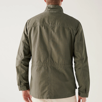 Veste cargo en toile enduite pour homme, prête pour l'aventure hivernale, avec capuche, logo personnalisé, plusieurs poches, tactique, imperméable et respirante
