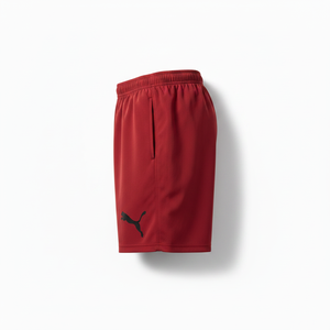 For Men's Red Sport Shorts Front Logo Mid Elastic Waist Quick Dry Solid Color Digital Printed Woven Polyester - Product Image 4