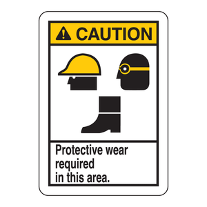 Signalisation de sécurité : Vêtements de protection requis pour les zones de laboratoire et industrielles - Product Image 3